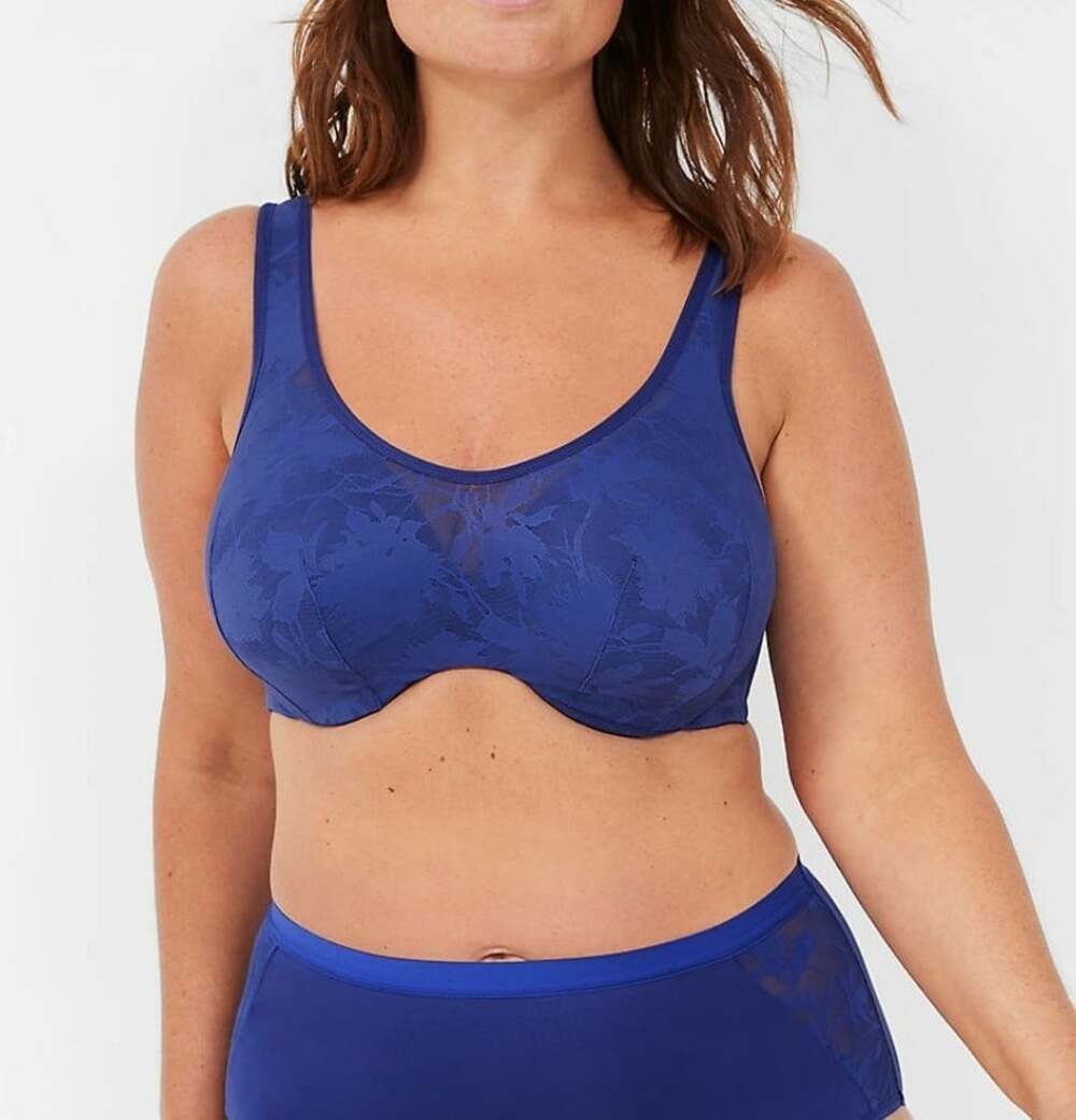 Lane Bryant Cacique Lightly Lined Full Coverage Bra Lace Overlay 38D $55 new